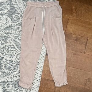Women's Casual Drawstring Pants - Beige